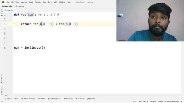 Python Nth Fibonacci number in Telugu by shiva prasad m смотреть онлайн