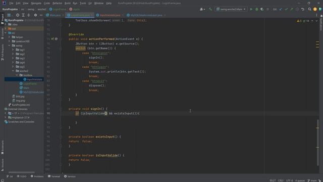Java Swing Kurs auf deutsch: SignIn, Validate, JTextField, JTextButton - Teil 12 смотреть онлайн