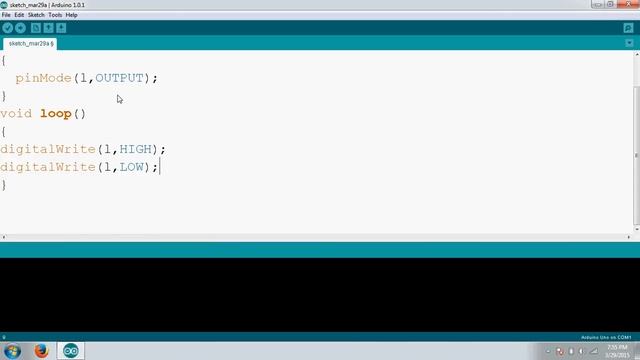Arduino tutorial: Blink an led program using Proteus in hindi смотреть онлайн