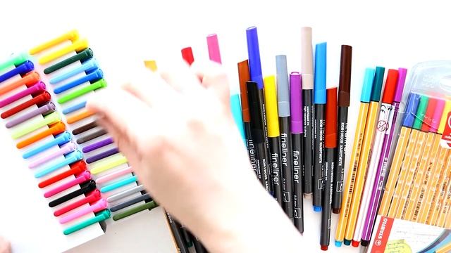 капиллярные ручки - сравнение ручек Стабило Кохинор и Штадлер смотреть онлайн