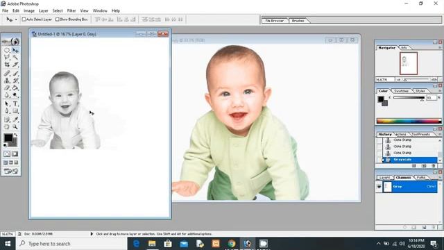 Photoshop Clone Stamp Tool, color mode, Foreground & Background color and Paint Bucket Tool смотреть онлайн