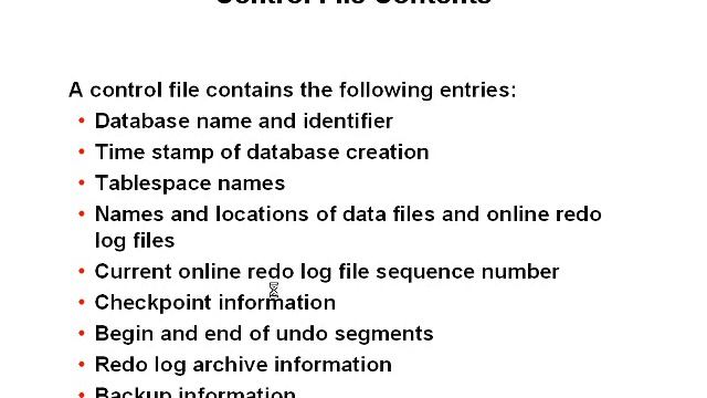 29 Oracle 9i 10g Control files смотреть онлайн