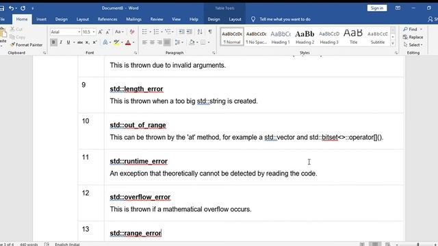 standard exceptions c++ смотреть онлайн