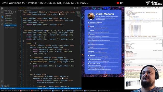 ?LIVE - Workshop 2 - Mini-tutorial HTML+CSS - GIT, meta-uri, date structurate, SEO, SCSS, PWA, etc смотреть онлайн