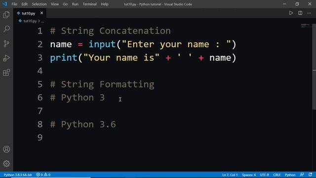 String Concatenation And String Formatting In Python | Python For Beginners In Hindi # 12 смотреть онлайн