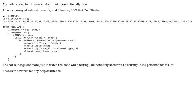 Code Review: Filtering JSON objects from array of values смотреть онлайн