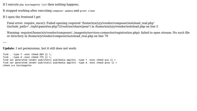 Magento: Magento 2 - bin/magento suddenly stopped working смотреть онлайн