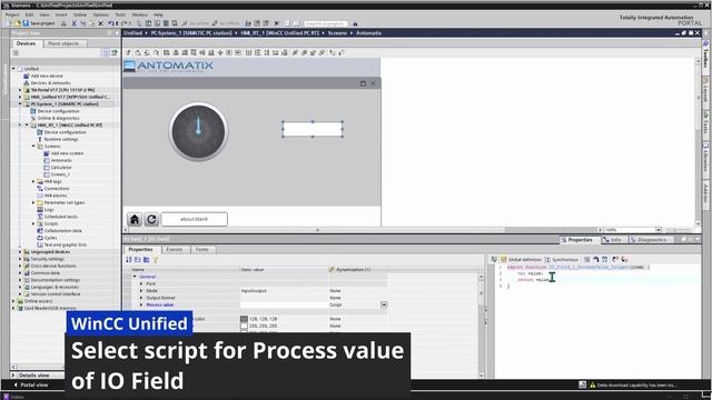 Digital Clock WinCC Unified V17 using JavaScript смотреть онлайн