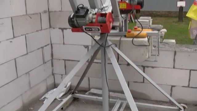 Самодельный подъемный кран для укладки газобетона смотреть онлайн