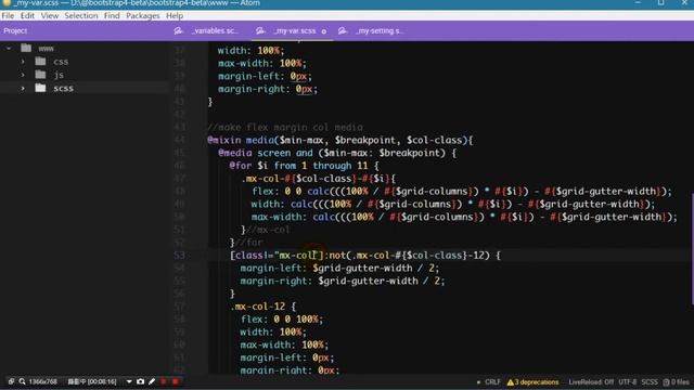 bootstrap4 beta 自定義 scss 檔案於合併 смотреть онлайн