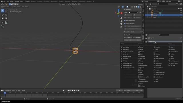 Blender Curves Array Modifier Beginner Tutorial смотреть онлайн