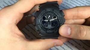 Полная настройка часов Casio G-Shock GA-100-1A1ER (все функции) - видео | Watch-Forum.RU