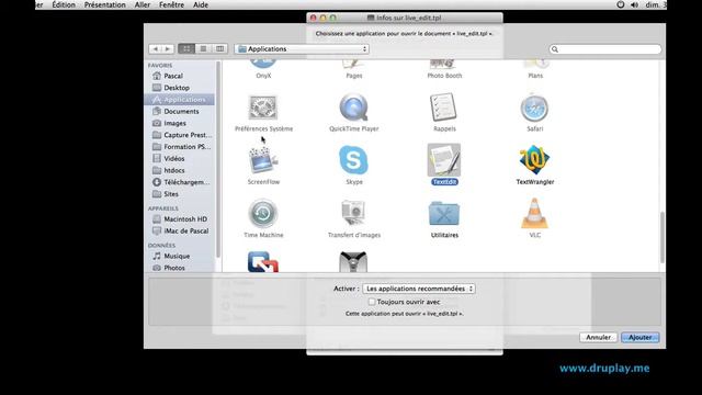 Mac : ouvrir les fichiers TPL, PHP... смотреть онлайн