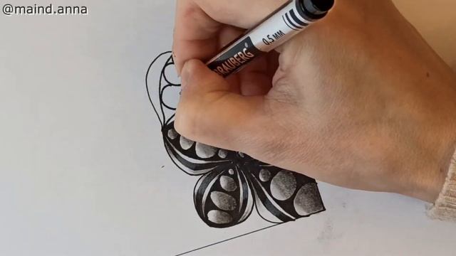 В стиле Зентангл простой рисунок для начинающих / Zentangle Art