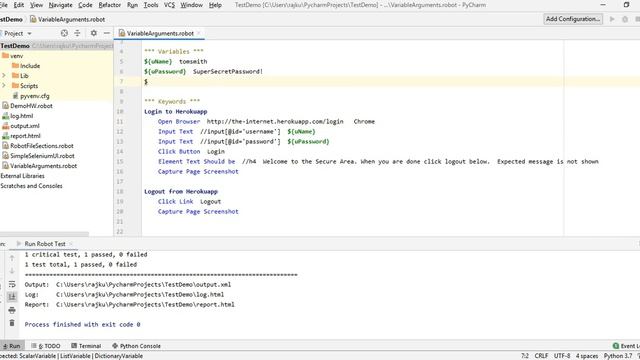 Robot Framework Tutorial - Python - Selenium (Part-7) : Variables and Arguments смотреть онлайн