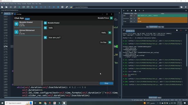 تصميم برنامج شات متكامل ج8 (التسجيل الصوتي 3) بايثون |Custom Tkinter смотреть онлайн