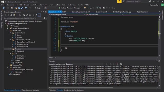 Game Engine Tutorial [010] - std::random in schöneres Interface Kapseln смотреть онлайн
