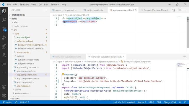 Angular Essentials - Subjects vs BehaviorSubject vs ReplaySubject vs AsyncSubject + Source code смотреть онлайн