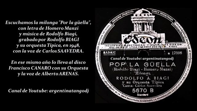 RODOLFO BIAGI & CARLOS SAAVEDRA: POR LA GÜELLA (MILONGA)