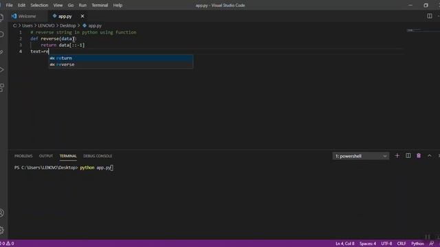 Python reverse string using function example (Under 1 minute) смотреть онлайн