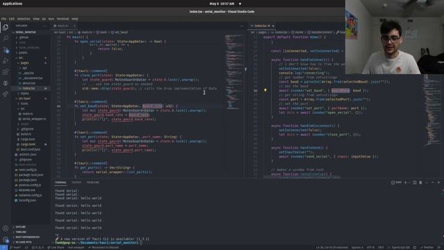 Serial Monitor Nextjs and Tauri смотреть онлайн
