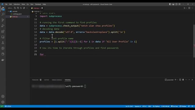 Find WIFI password using python смотреть онлайн