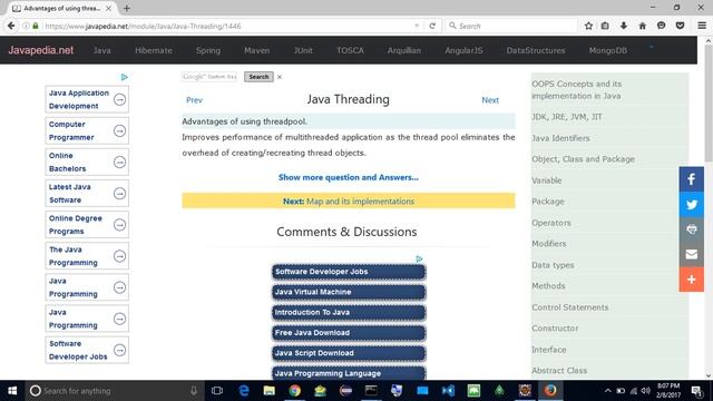 Advantages of using threadpool.
| javapedia.net смотреть онлайн