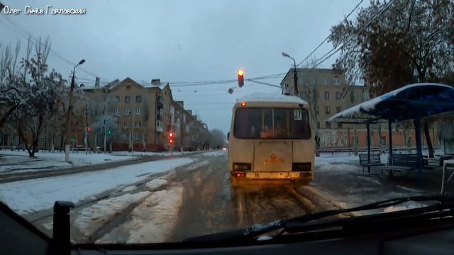 Горловка в снегу...Утро в декабре.. смотреть онлайн