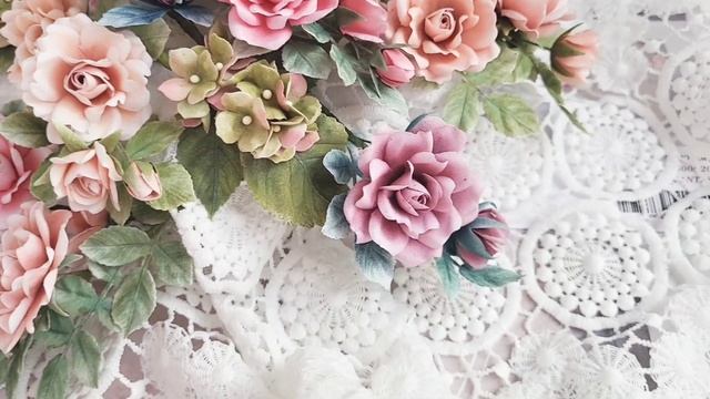 Набор цветов из ткани "Свадебные цветы" / Вдохновение / Скрапбукинг / #dies_Fantasy смотреть онлайн