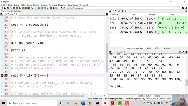 Ejercicios con numpy смотреть онлайн
