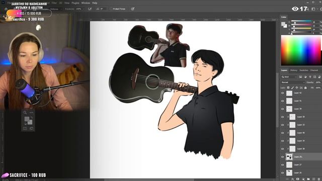 РИСУЮ ЗРИТЕЛЕЙ арт по фотке смотреть онлайн