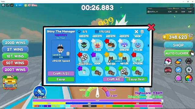 Race Clicker 47th Update BANK ZONE and PETS REVEAL | Roblox смотреть онлайн