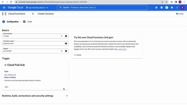 GCP Write curated logs to Big Query using PubSub events - Cloud Function combination смотреть онлайн