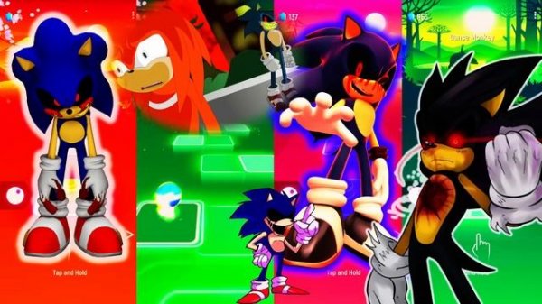 Sonic exe VS Sonic exe VS Sonic exe VS Super Sonic exe | DING DONG HIDE AND SEEK | TilesHop EDM Rus