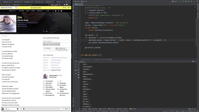 Scraper des paroles de chansons avec requests et Beautiful Soup смотреть онлайн