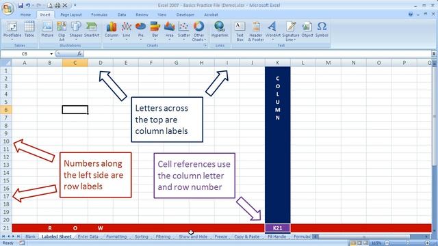 Basic terms in Excel 2007 (Excel 07-001) смотреть онлайн