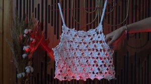 Цветочный кроп-топ крючком//Flower Crochet crop top Pattern