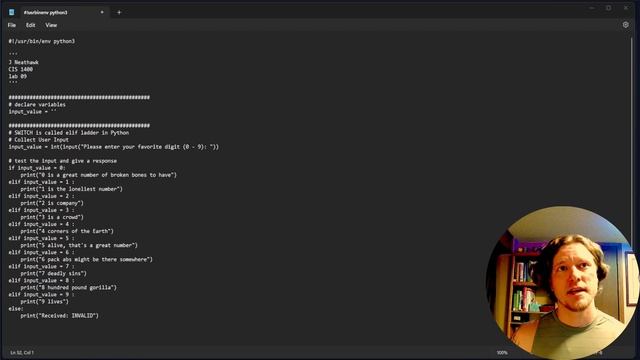 Intro to Python - Lab 09 - Bug Fix смотреть онлайн