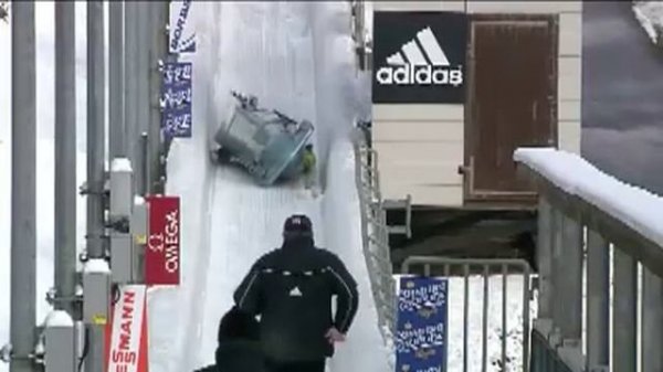 Bobsled - Crash Brazilian Bobsleigh Women during WC Winterberg 2011