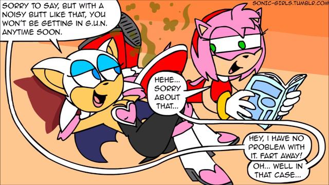 Sonic Girls Farting Comic: Shameless Amy voiced
