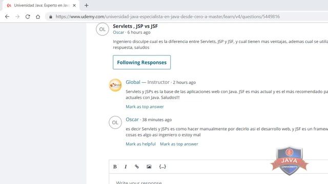 Diferencias entre Servlets, JSPs y JSF (Java Server Faces) смотреть онлайн