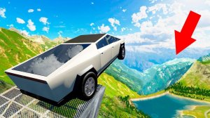 ПРЫЖКИ С ТРАМПЛИНА НА ОГРОМНОЙ ВЫСОТЕ! ТЕСЛА КИБЕРТРАК И КРУТЫЕ ТАЧКИ! КРАШ ТЕСТ В BeamNG.drive