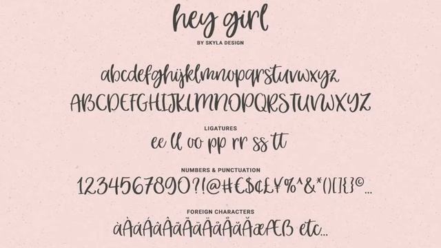 Love Fonts: Hey Girl Fun Smooth Brush Font смотреть онлайн