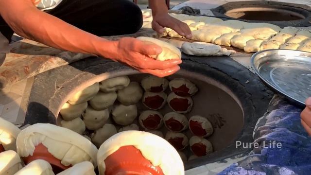 TANDOORI KOSA SAMOSA sold 1,000 per day | STREET FOOD | UZBEKISTAN смотреть онлайн