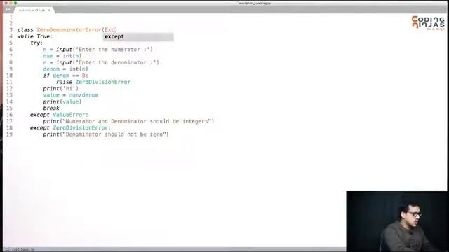 7. custom exceptions смотреть онлайн