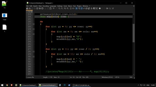 15. Язык Си. Рогалик в NCurses. Создаем комнату смотреть онлайн