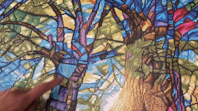 UNBOXING Stained Glass Trees from Diamond Art Club DAC, in all this colour where does the eye go? смотреть онлайн