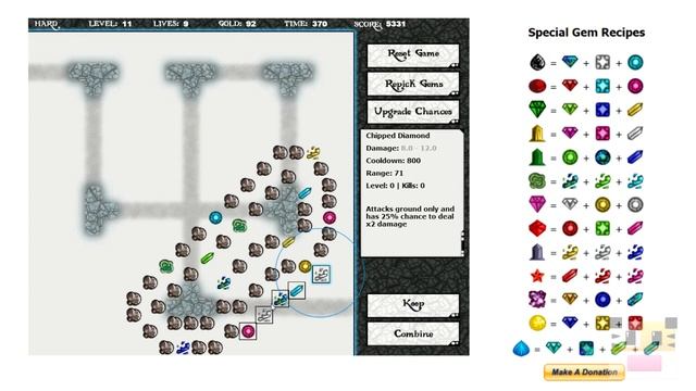 Gem Tower Defense - Free Flash Tower Defense (Gem Tower Defense Gameplay) смотреть онлайн