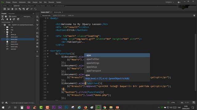 JQUERY Ders 27 AJAX Kullanımı 3 смотреть онлайн